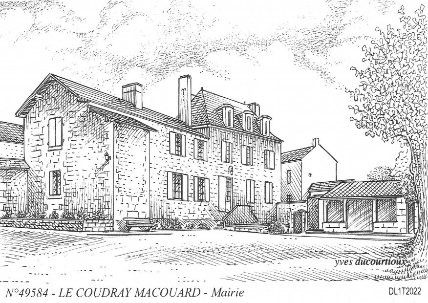 N 49584 - LE COUDRAY MACOUARD - mairie